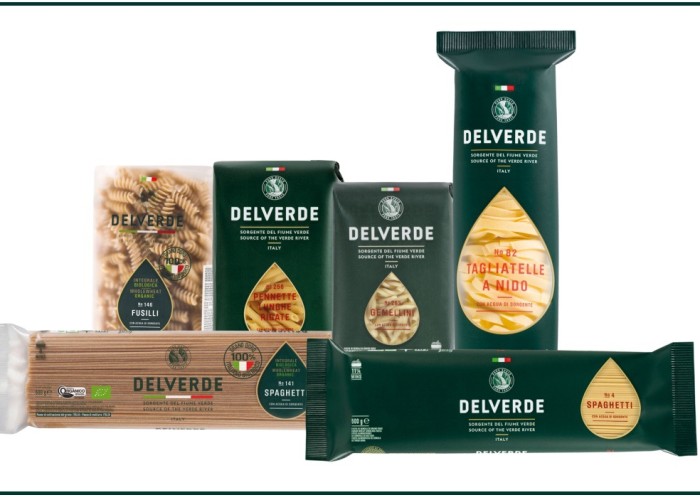 Wide range of 100% Italian pasta "Delveder" in Fresco