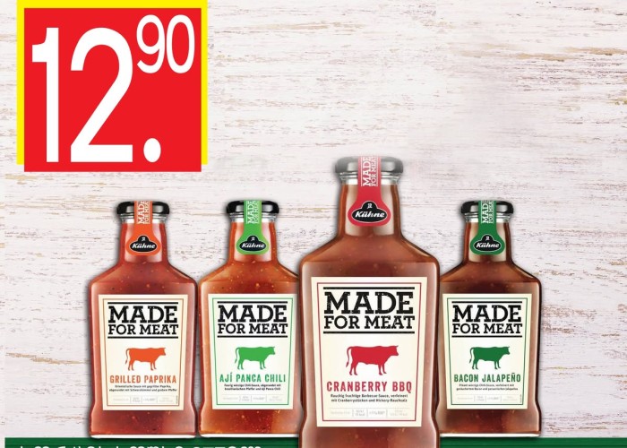 გერმანული პრემიუმ სოუსები "KÜHNE - MADE FOR MEAT" ფრესკოში