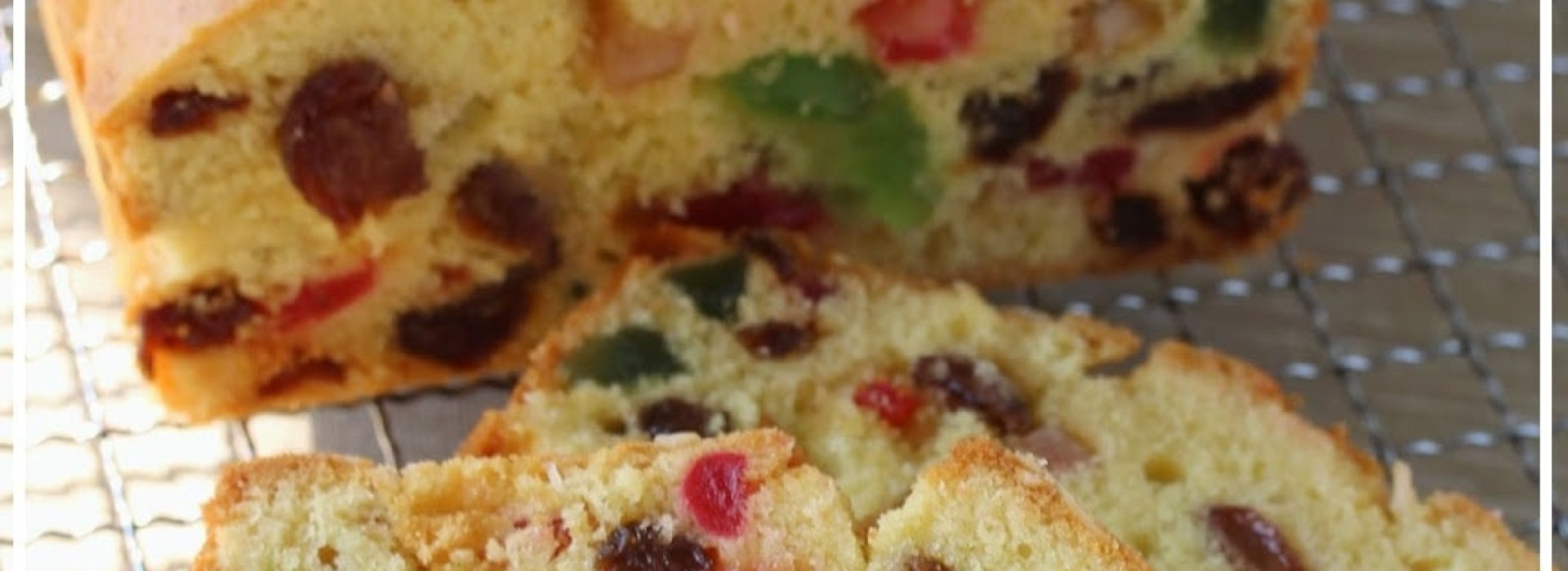 Cake with colored dried fruits